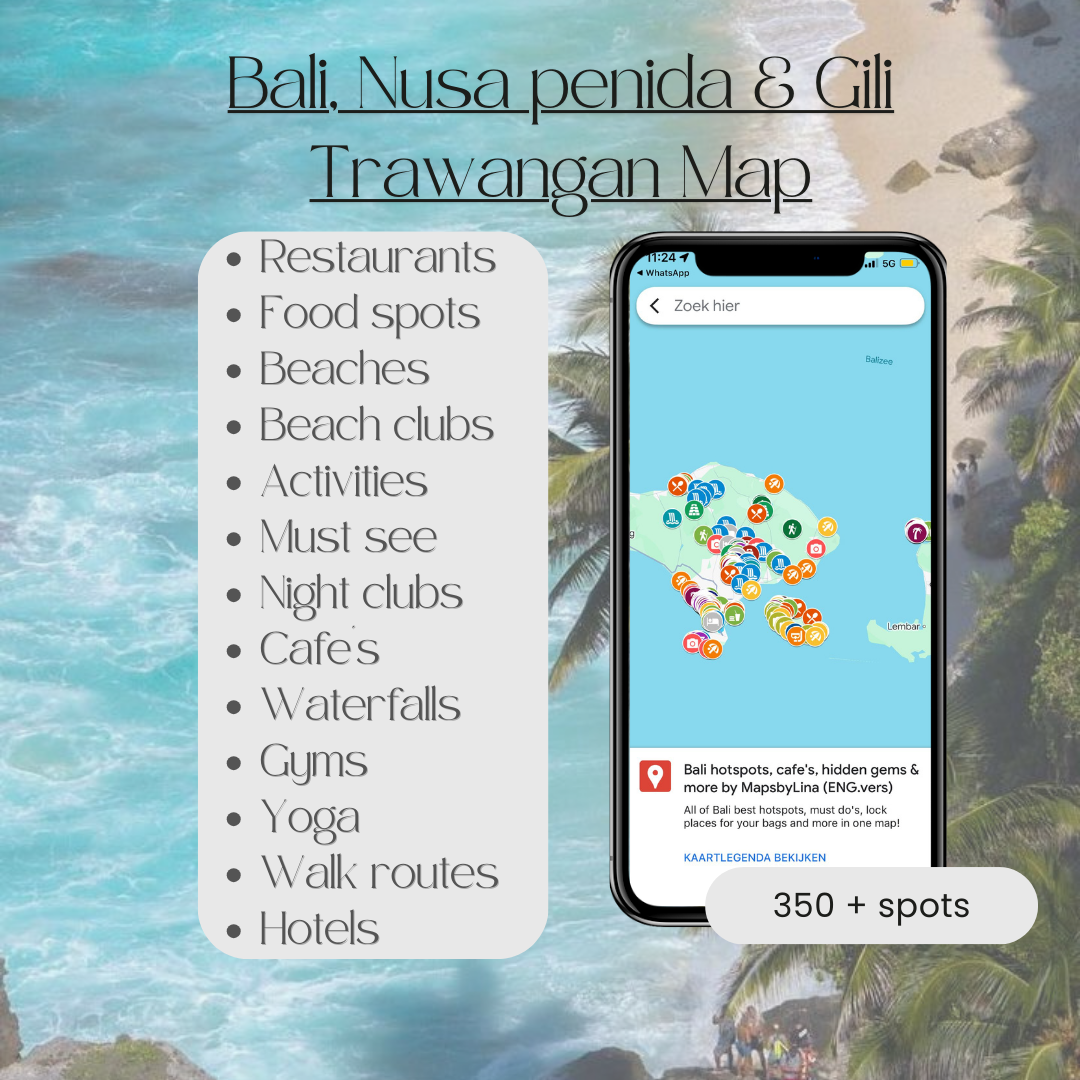 Bali, Nusa Penida &amp; Gili Trawangan Map (ENG.vers)